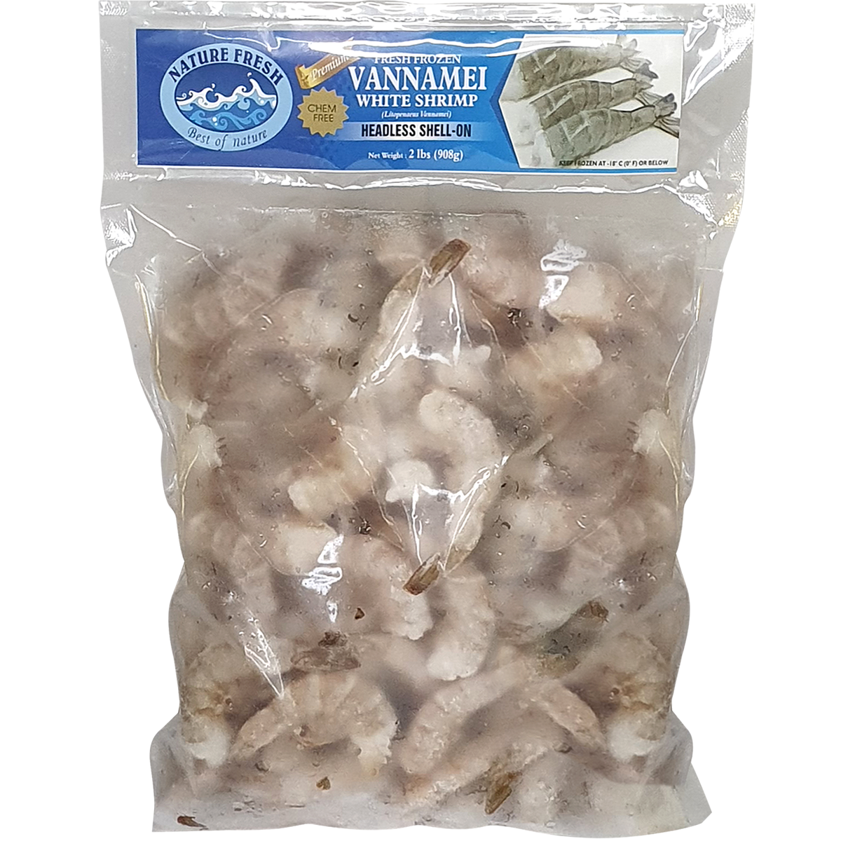 Fresh Frozen Vannamei White Shrimp Headless Shell-On